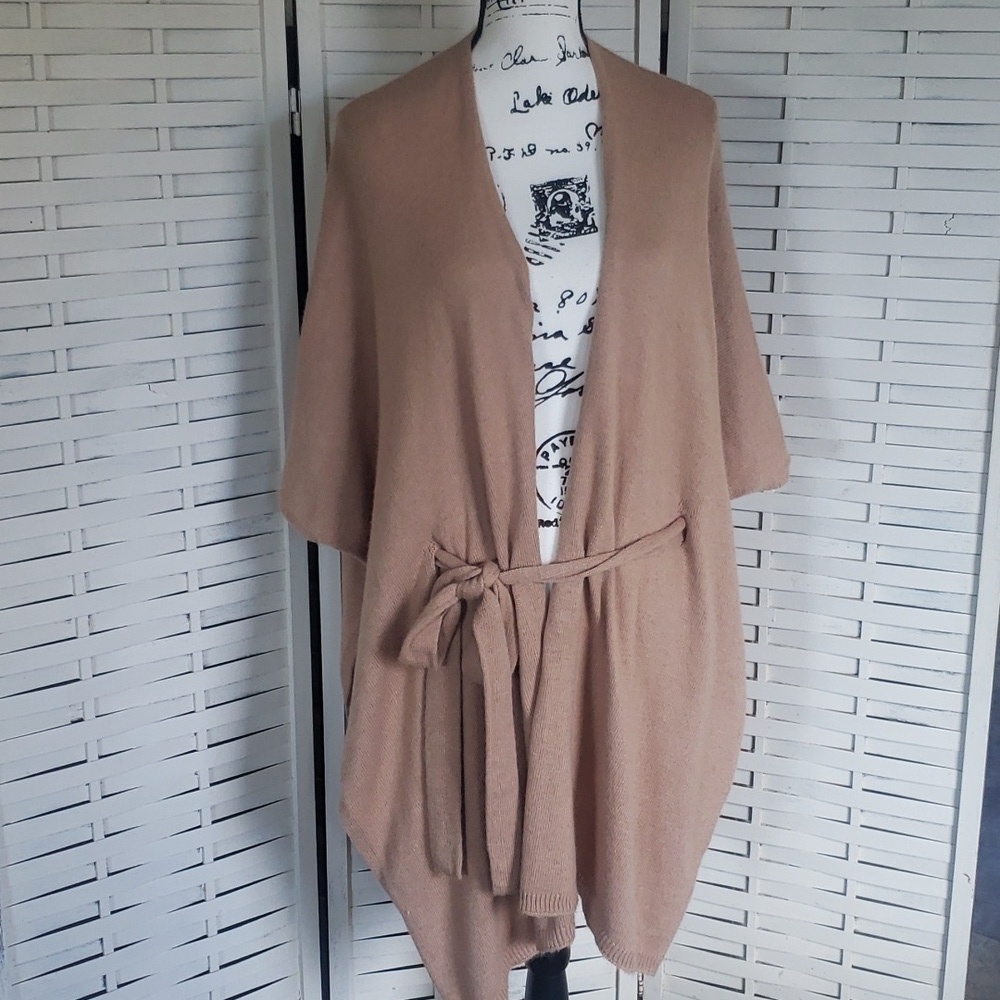 Anthropologie Saturday Sunday tan Lucía tied new belted kimono O/S